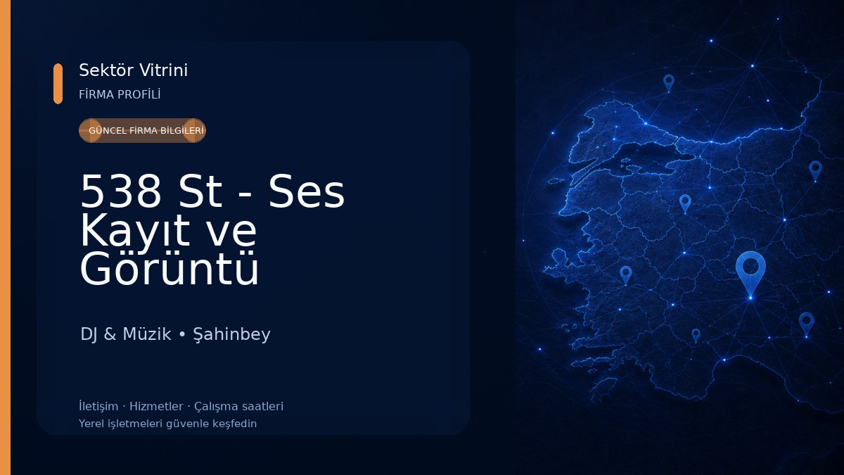 538 St - Ses Kayıt ve Görüntü Stüdyosu / Gaziantep