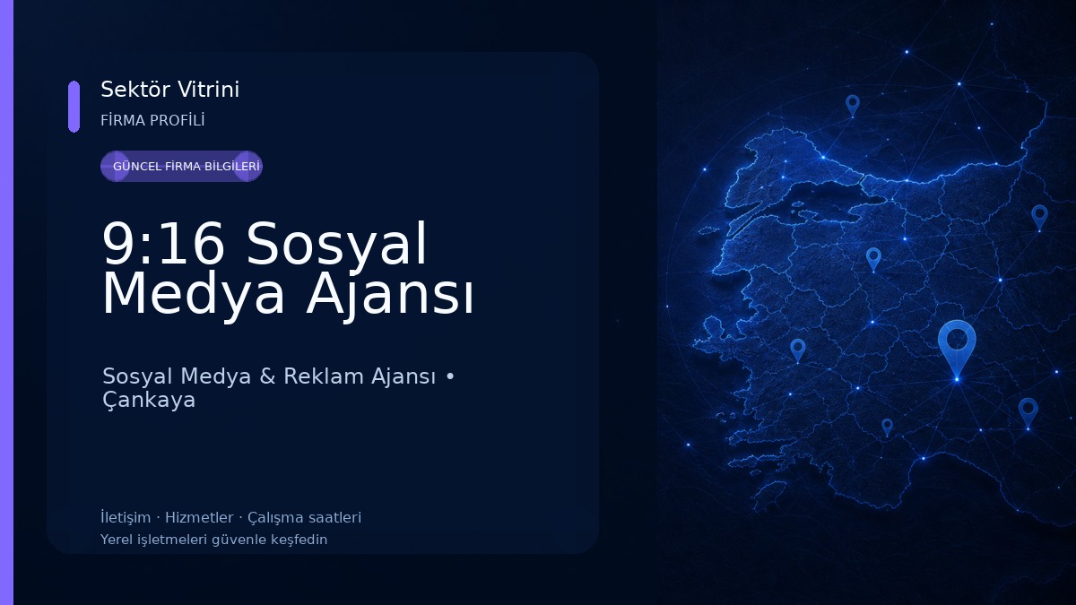 9:16 Sosyal Medya Ajansı Sosyal Medya & Reklam Ajansı