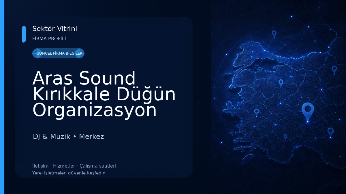 Aras Sound Kırıkkale Düğün Organizasyon Hizmetleri DJ & Müzik