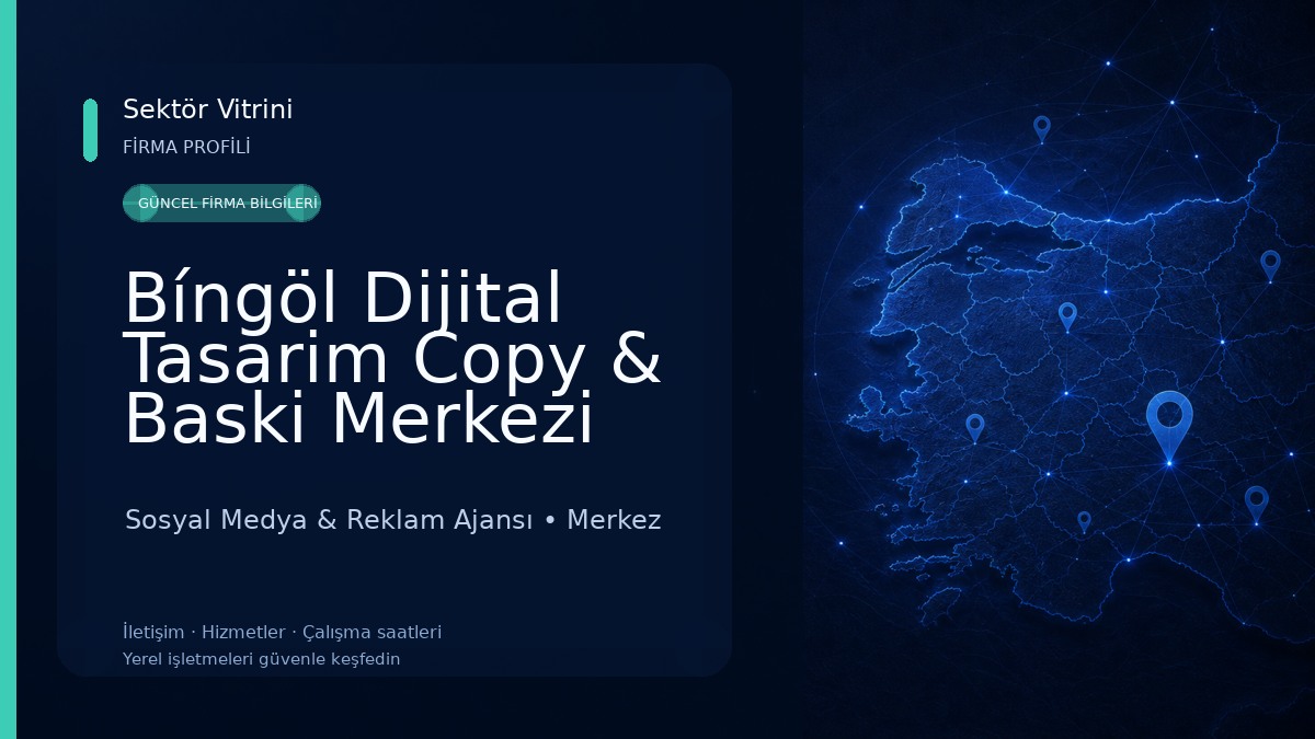 Bíngöl Dijital Tasarim Copy & Baski Merkezi