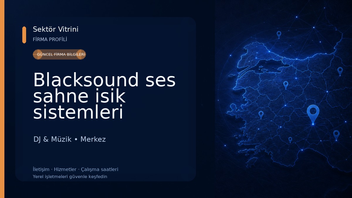 Blacksound ses sahne isik sistemleri DJ & Müzik