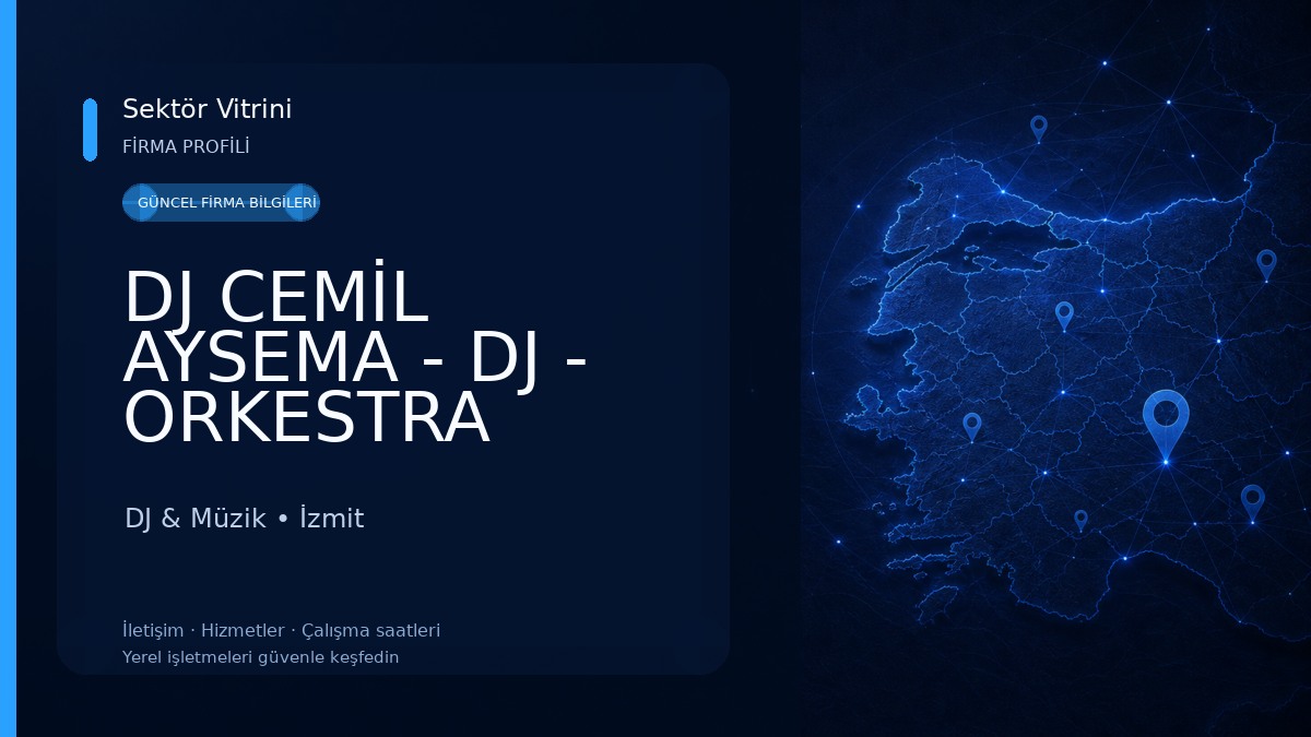 DJ CEMİL AYSEMA - DJ - ORKESTRA HİZMETLERİ DJ & Müzik