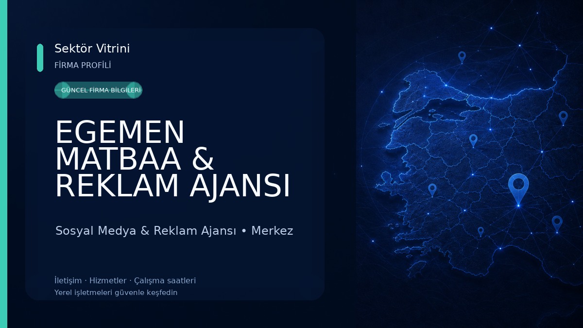 EGEMEN MATBAA & REKLAM AJANSI KÜTAHYA Sosyal Medya & Reklam Ajansı
