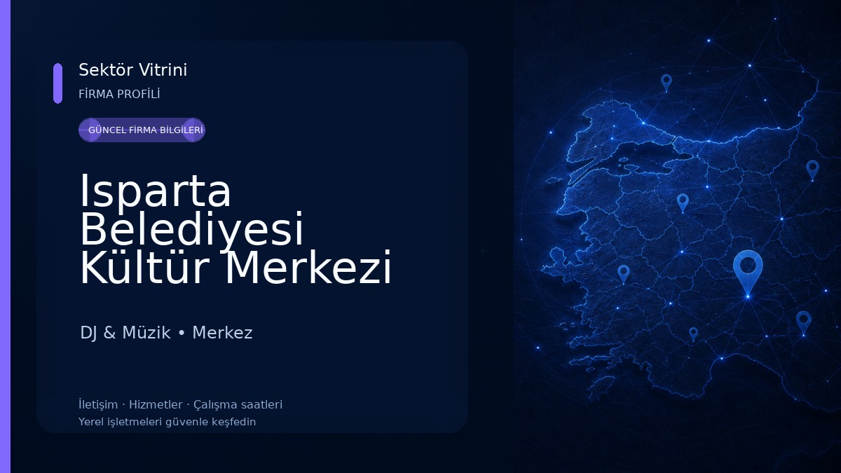 Isparta Belediyesi Kültür Merkezi DJ & Müzik