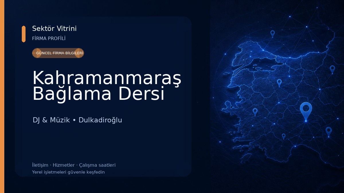 Kahramanmaraş Bağlama Dersi 