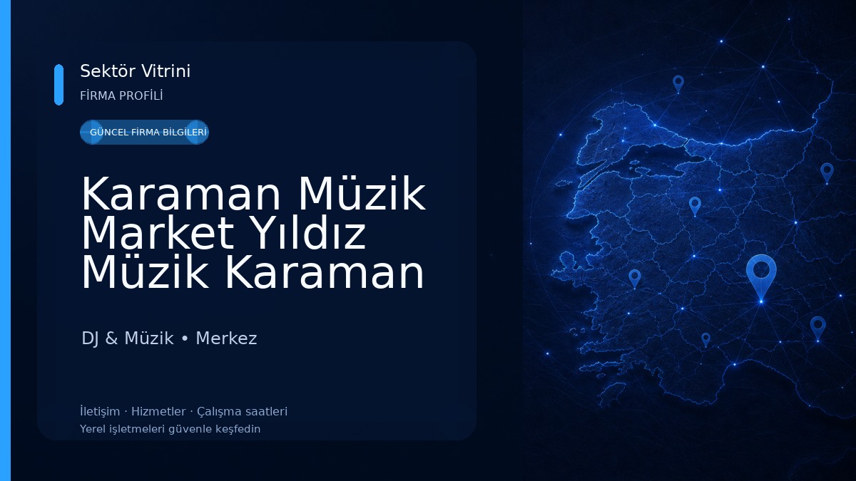 Karaman Müzik Market Yıldız Müzik Karaman Cemal YILDIZ DJ & Müzik