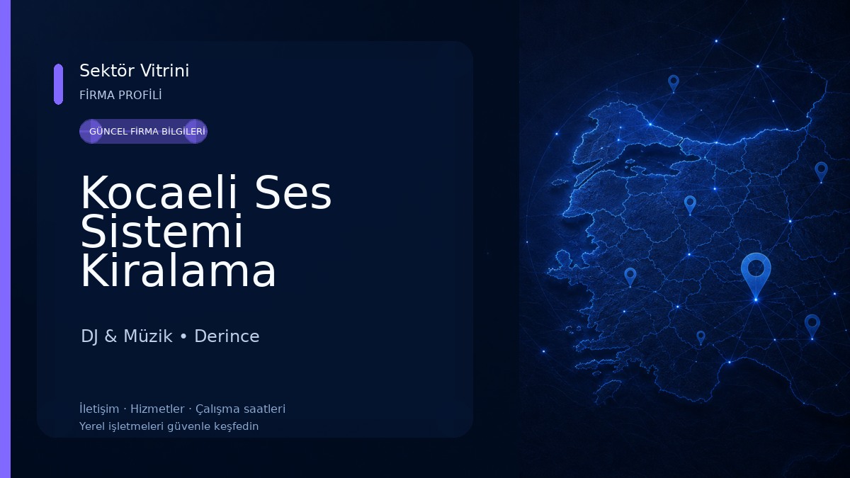 Kocaeli Ses Sistemi Kiralama 