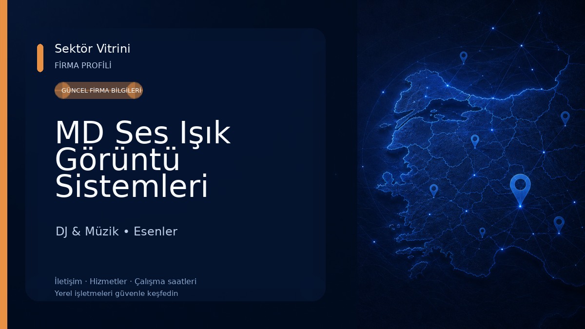 MD Ses Işık Görüntü Sistemleri Teknoloji Muhendislik Ve Danışmanlık Hizmetleri DJ & Müzik