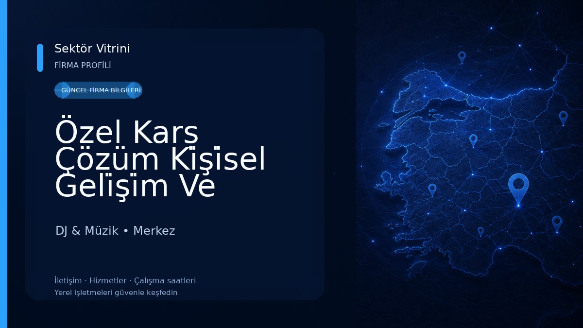 Özel Kars Çözüm Ki̇şi̇sel Geli̇şi̇m Ve Müzi̇k Kursu DJ & Müzik