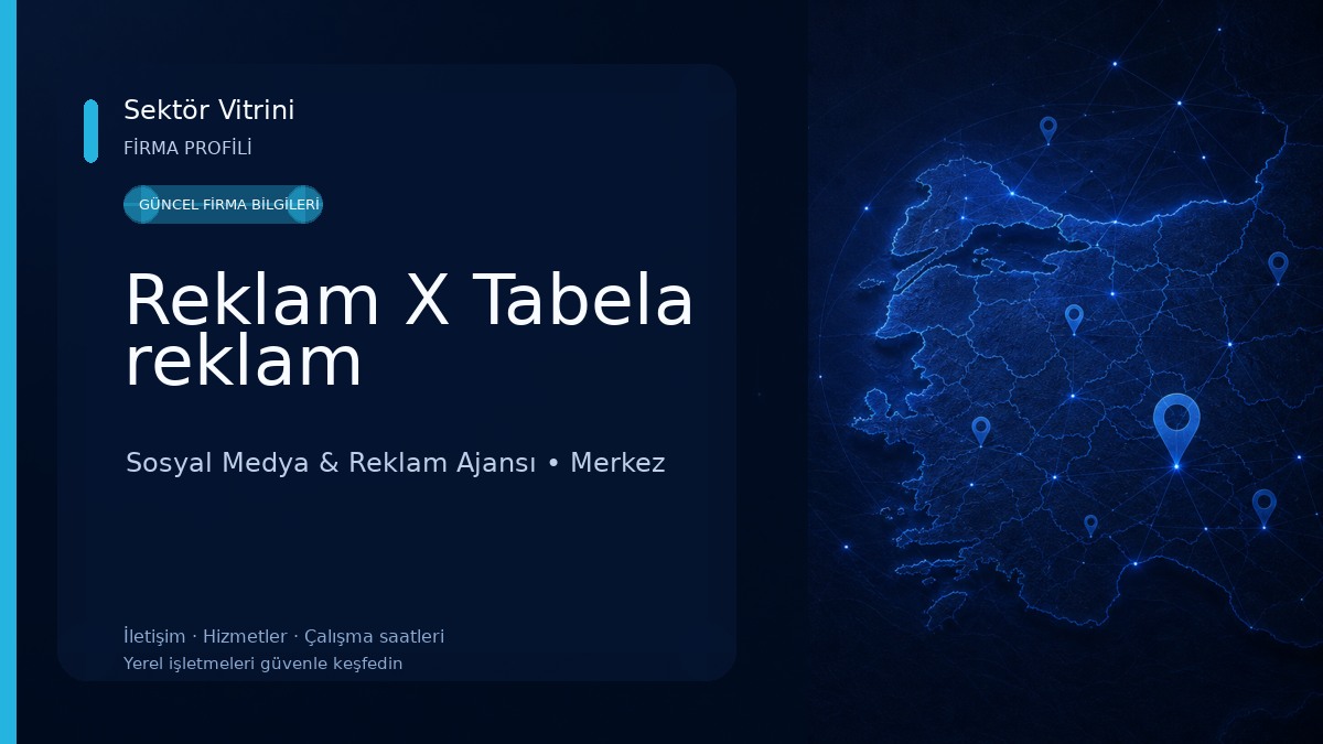 Reklam X Tabela reklam 