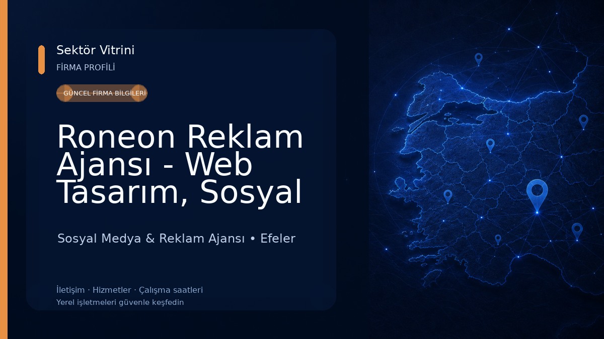 Roneon Reklam Ajansı - Web Tasarım, Sosyal Medya Danışmanlığı, SEO ve Hosting 