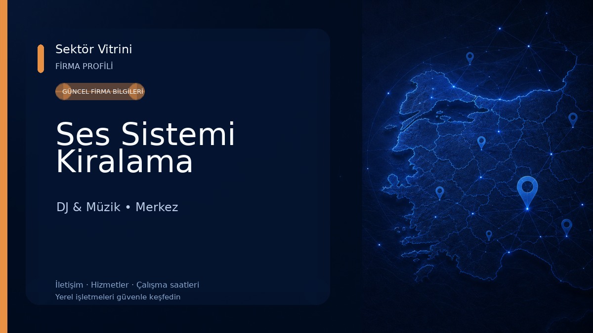 Ses Sistemi Kiralama DJ & Müzik