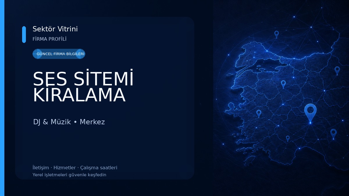 SES SİTEMİ KİRALAMA DJ & Müzik