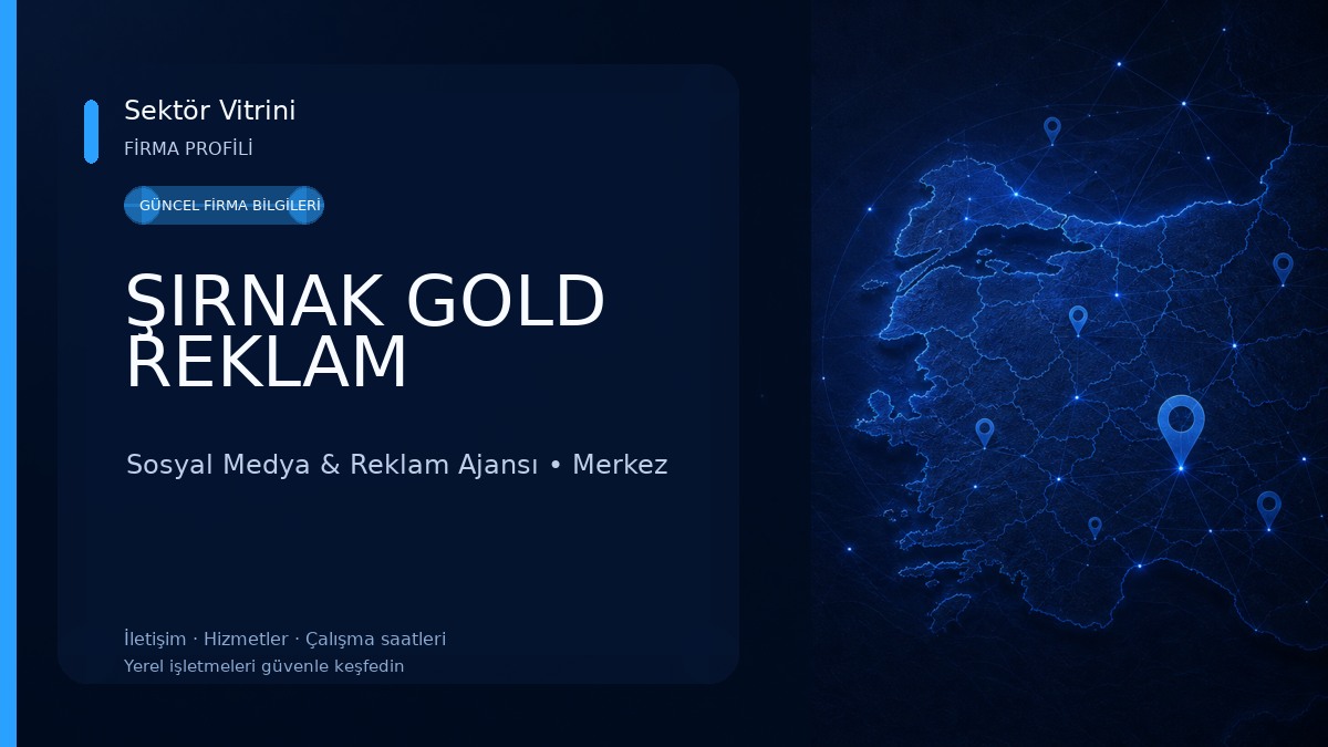 ŞIRNAK GOLD REKLAM