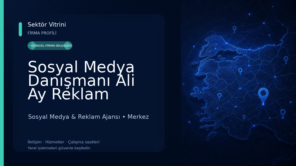 Sosyal Medya Danışmanı Ali Ay Reklam Sosyal Medya & Reklam Ajansı