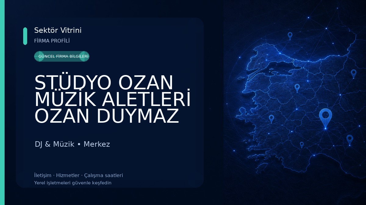 STÜDYO OZAN MÜZİK ALETLERİ OZAN DUYMAZ ADIYAMAN MÜZİK DJ & Müzik