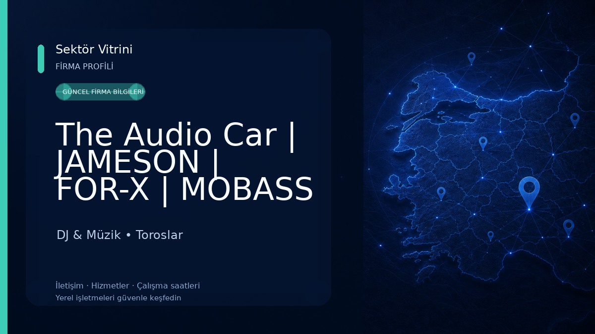 The Audio Car | JAMESON | FOR-X | MOBASS | BUROCK | Mersin DJ & Müzik