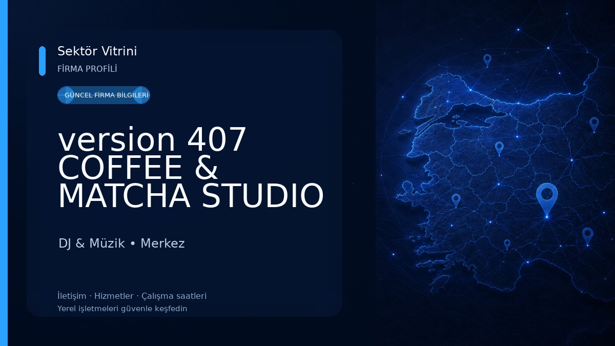 version 407 COFFEE & MATCHA STUDIO 