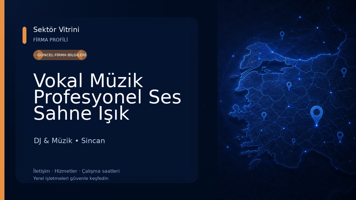Vokal Müzik Profesyonel Ses Sahne Işık Sistemleri DJ & Müzik
